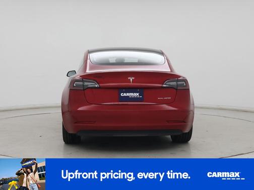 Red 2021 Tesla Model 3 Long Range