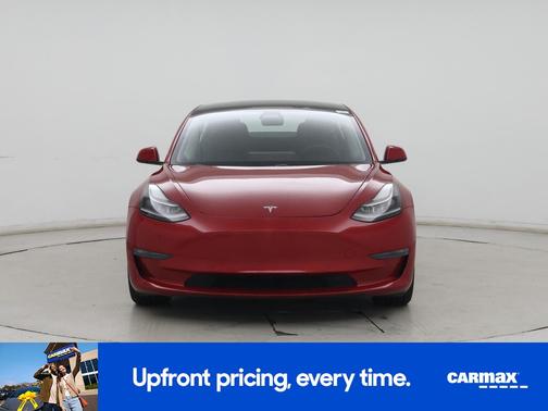 Red 2021 Tesla Model 3 Long Range