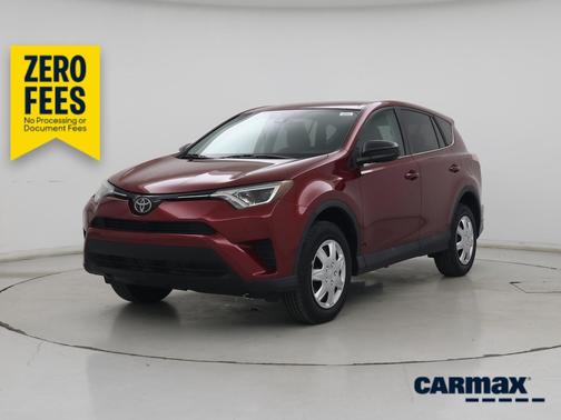 Red 2018 Toyota RAV4 LE