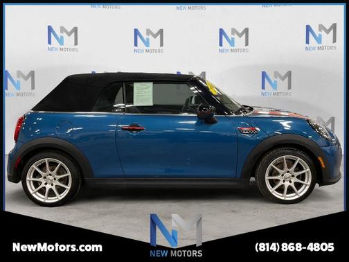Island Blue Metallic 2022 MINI Convertible Cooper