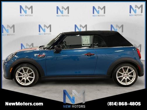Island Blue Metallic 2022 MINI Convertible Cooper