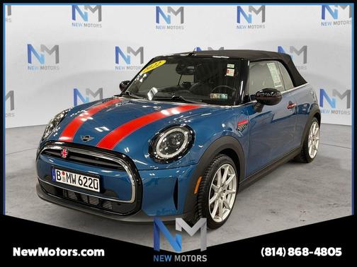 Island Blue Metallic 2022 MINI Convertible Cooper