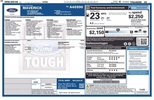 White Metallic 2026 Ford Maverick Tremor