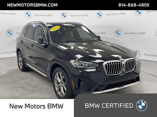 Black Sapphire Metallic 2024 BMW X3 xDrive30i