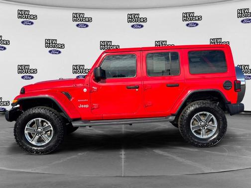 Red 2019 Jeep Wrangler Unlimited Sahara