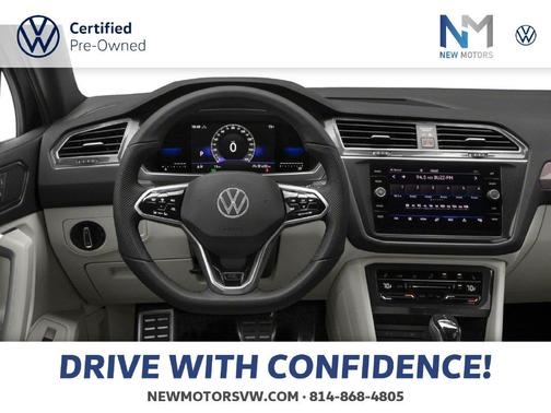 Platinum Gray Metallic 2023 Volkswagen Tiguan 2.0T SE R-Line Black