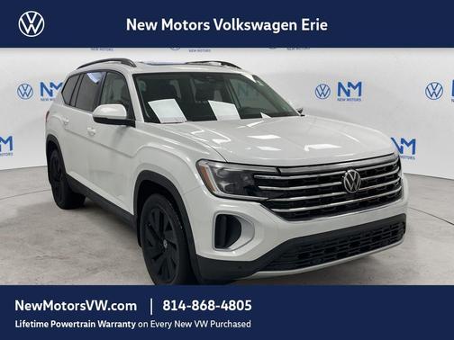Opal White Pearl 2026 Volkswagen Atlas 2.0T SE W/TECHNOLOGY