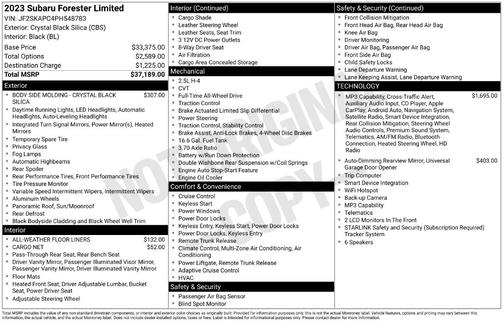 Crystal Black Silica 2023 Subaru Forester Base