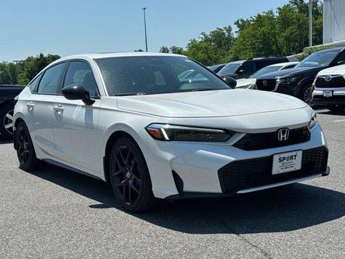 Platinum White Pearl 2026 Honda Civic Hybrid Sport