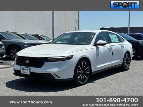 Platinum White Pearl 2026 Honda Accord Hybrid Touring