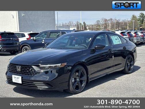 Crystal Black 2026 Honda Accord Hybrid Sport-L