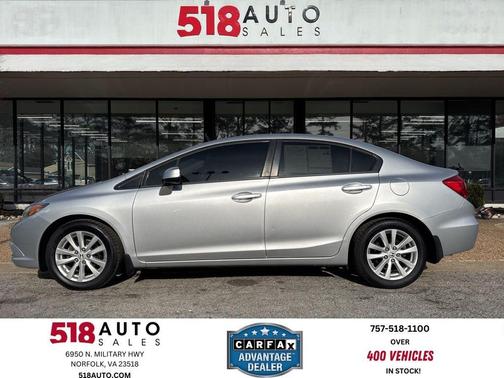 Silver 2012 Honda Civic EX