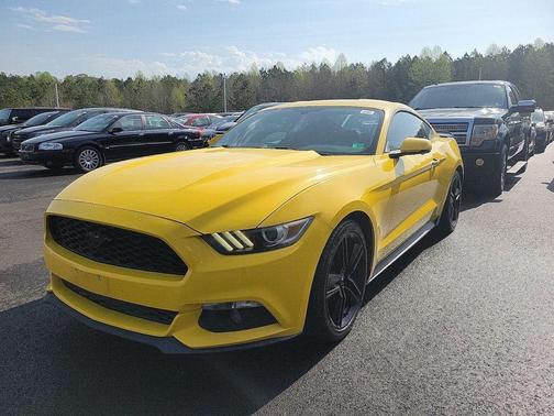 Yellow 2015 Ford Mustang EcoBoost Premium