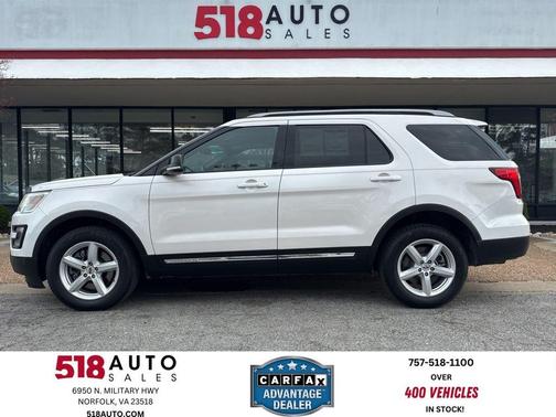 White Platinum Clearcoat Metallic 2016 Ford Explorer XLT