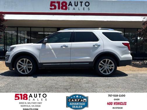 White Platinum Clearcoat Metallic 2017 Ford Explorer Limited
