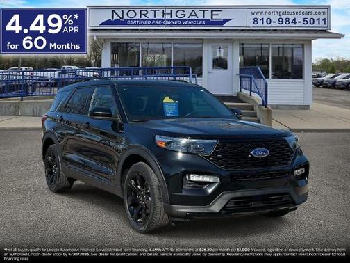 AGATE BLACK METALLIC 2023 Ford Explorer ST-LINE