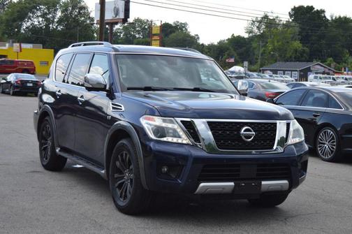 Blue 2017 Nissan Armada Platinum Sport Utility 4D
