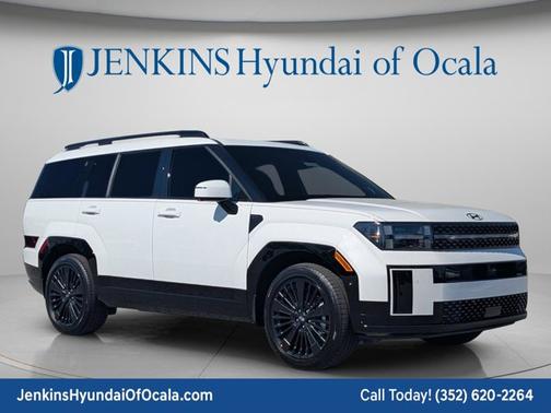 Serenity White 2026 Hyundai SANTA FE HEV Calligraphy