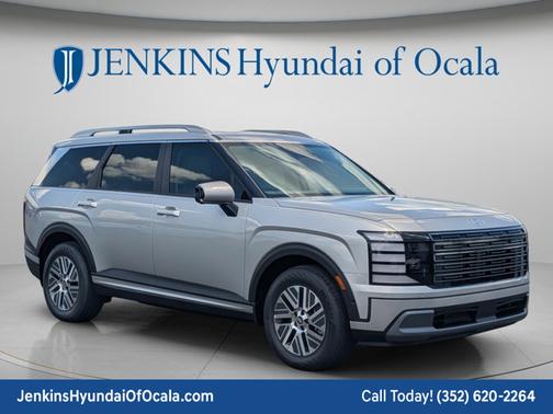 Typhoon Silver Metallic 2026 Hyundai Palisade Hybrid Blue SEL Premium 7P