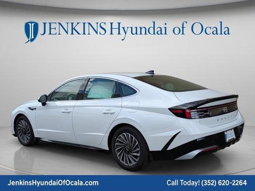 Serenity White 2025 Hyundai SONATA Hybrid SEL