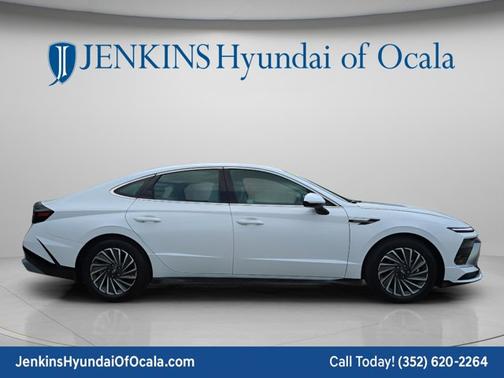 Serenity White 2025 Hyundai SONATA Hybrid SEL