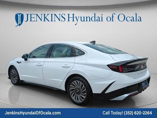 Serenity White 2025 Hyundai SONATA Hybrid SEL