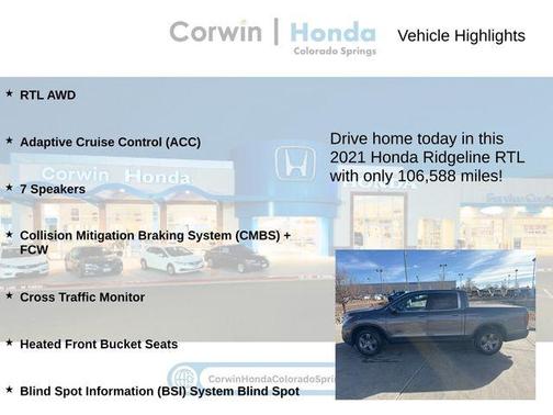 2021 Honda Ridgeline RTL