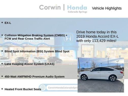 2019 Honda Accord EX-L