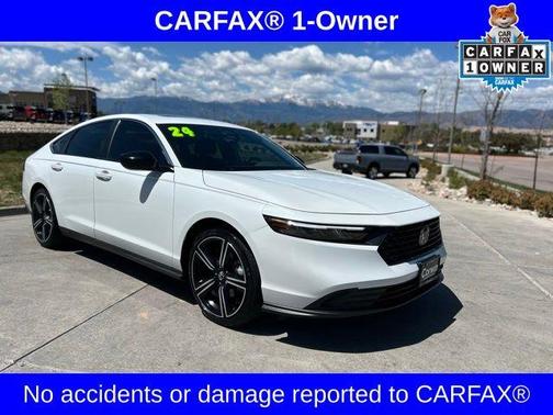 Platinum White Pearl 2024 Honda Accord Hybrid Sport