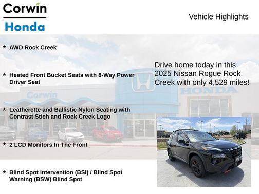 Black 2025 Nissan Rogue Rock Creek