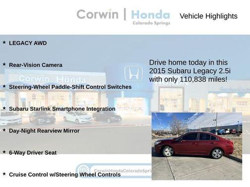 2015 Subaru Legacy 2.5i