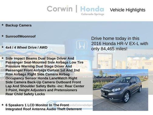 2016 Honda HR-V EX-L w/Navigation