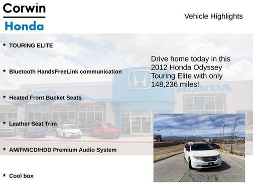 2012 Honda Odyssey Touring