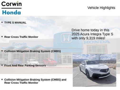 Platinum White Pearl 2025 Acura Integra Type S