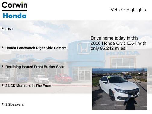 Lunar Silver Metallic 2018 Honda Civic EX-T