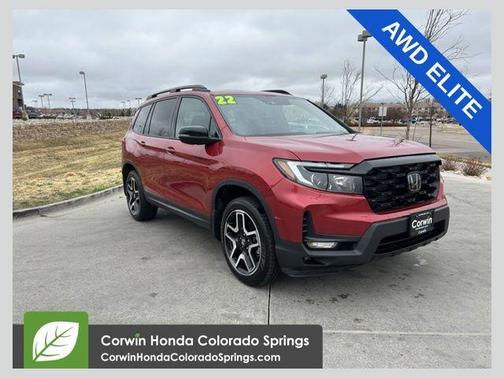 Red 2022 Honda Passport Elite
