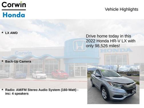 Lunar Silver Metallic 2022 Honda HR-V LX