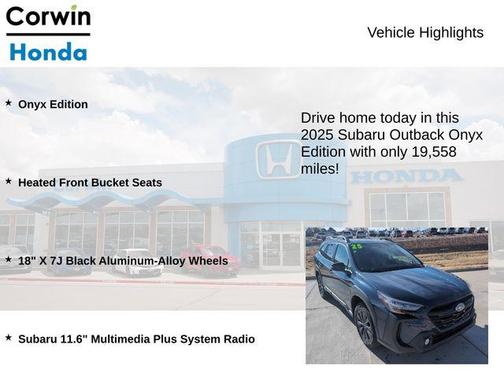 2025 Subaru Outback Onyx Edition
