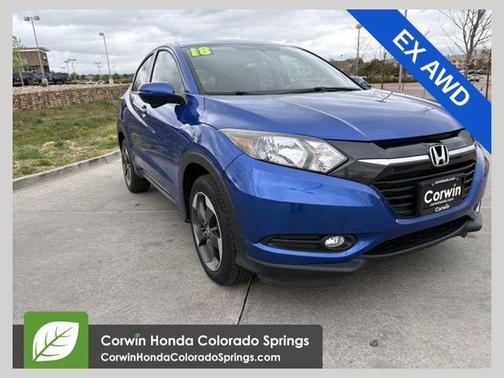 Aegean Blue Metallic 2018 Honda HR-V EX