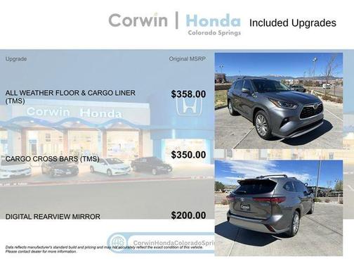 Magnetic Gray Metallic 2023 Toyota Highlander Platinum