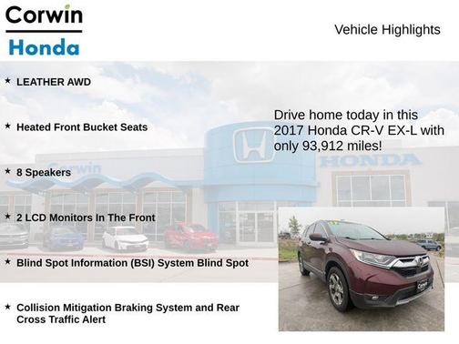 Basque Red Pearl II 2017 Honda CR-V EX-L