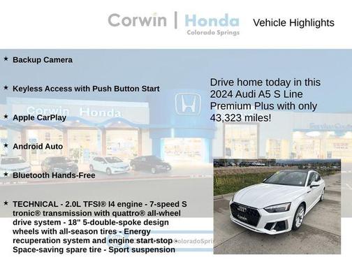 2024 Audi A5 Sportback 45 S line quattro Premium