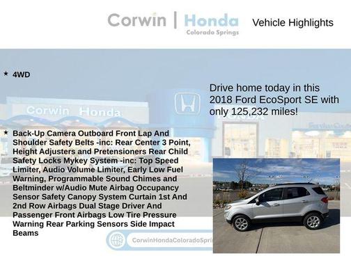 2018 Ford EcoSport SE