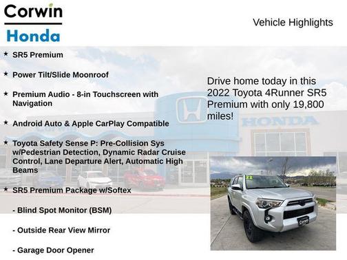 Classic Silver Metallic 2022 Toyota 4Runner SR5 Premium