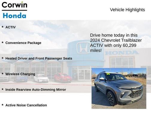 Sterling Gray Metallic 2024 Chevrolet Trailblazer ACTIV