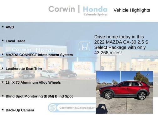 2022 Mazda CX-30 2.5 S Select Package