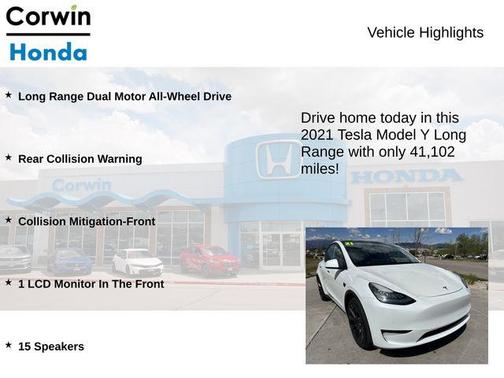 Pearl White Multi 2021 Tesla Model Y Long Range