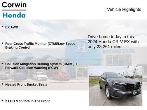 Urban Gray Pearl 2024 Honda CR-V EX