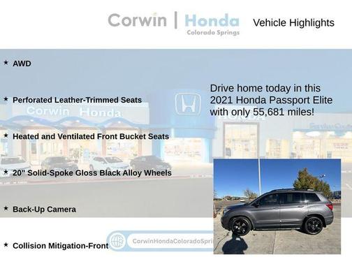 2021 Honda Passport Elite