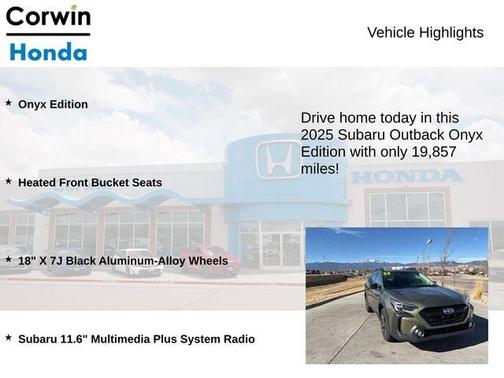 2025 Subaru Outback Onyx Edition